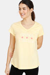 Zivame My Bestie Knit Cotton Top - Golden Haze — thumbnail 1